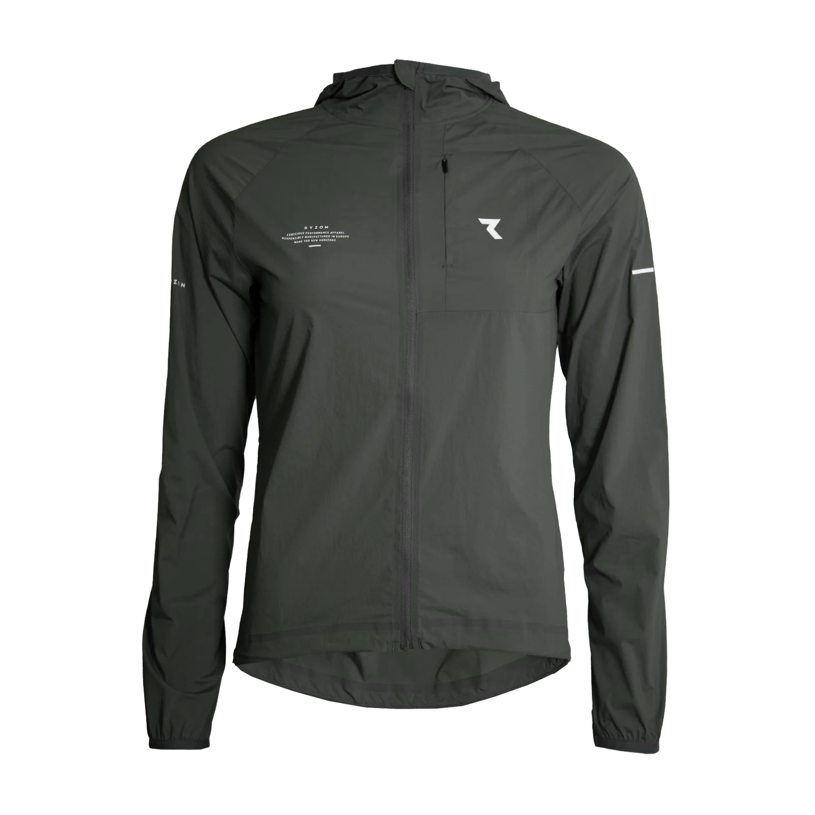 Laufjacke für Damen: Phantom LightShell Hooded Jacket Women RYZON